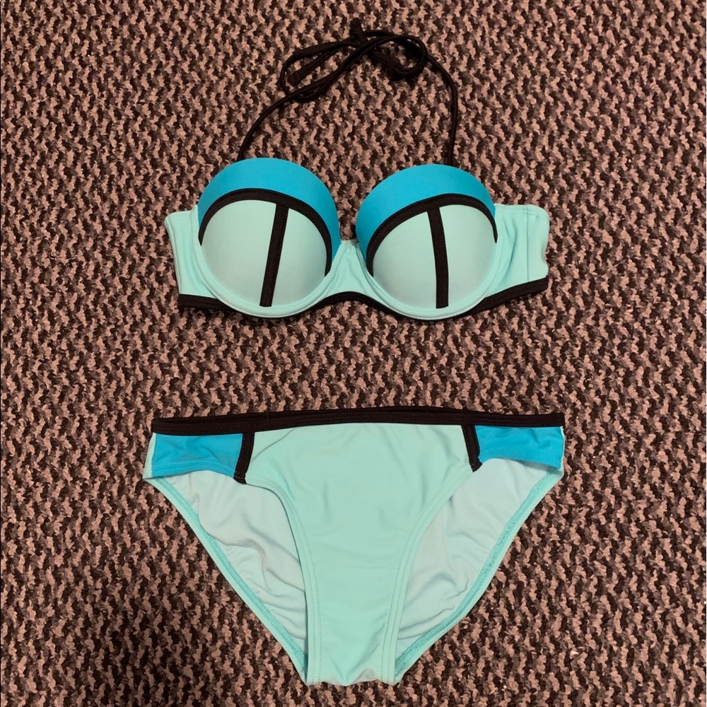 Two piece swim suit Color Block Bikini